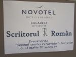 Scriitorul Român La Novotel-București, evenimentul Revistei Scriitorul Român din 14 aprilie 2016,ora 19, afiș de intrare